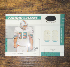 Donruss 2003 Leaf Fabric of the Game Materials Patch Larry Csonka Dolphins /68