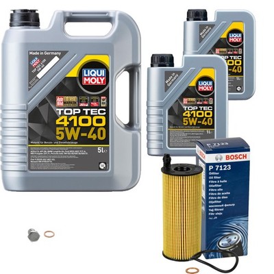 BOSCH Ölfilter 7L Liqui Moly Top Tec 4100 5W-40 für BMW MINI X3 xDrive20d