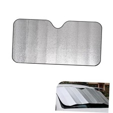 Car Front Windshield Sun Shade, 55" x 27" 5-layer Reflective 1 PC Silver L