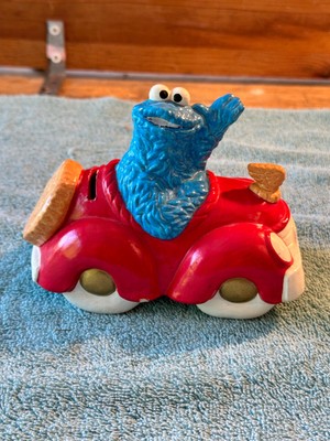 70's Gorham Cookie Monster Car Coin Bank Sesame Street Ceramic Made in Korea VTG