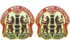 135th Field Artillery Brigade Distinctive Unit Insignia - Pair - VICTORY WITH FI