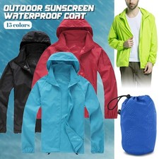 Unisex Waterproof Windproof Jacket Cycling Running Hiking Bike Outdoor Rain Coat