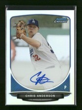2013 Bowman Draft Picks #BCA-CA Chris Anderson Chrome Refractors Auto