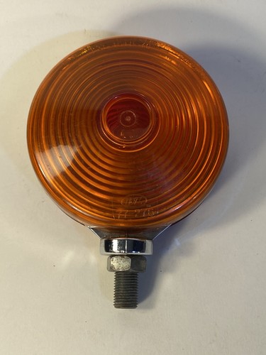 Grote 5529 Thin-Line Double-Face Light Single Contact Orange & Red Lens Vintage