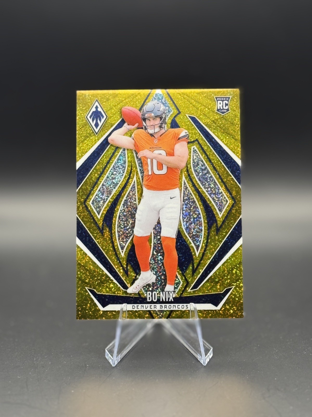 2024 Phoenix Bo Nix International Gold Rookie 08/10 #159 RC Broncos 🔥