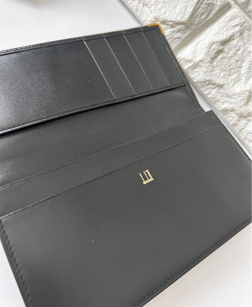 dunhill long wallet black leather black x gold | eBay dunhill long wallet black leather black x gold | eBay