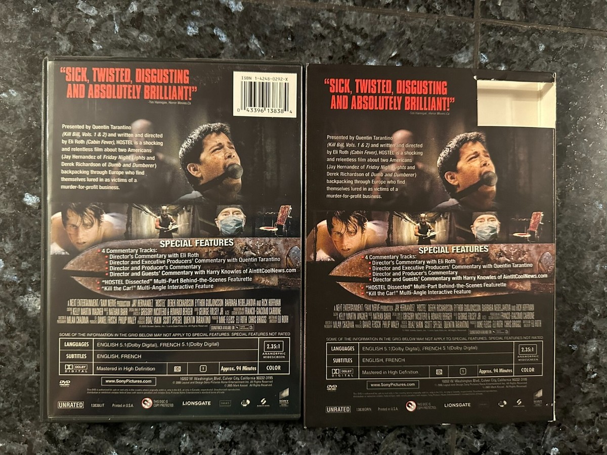 Hostel (DVD, 2006) Unrated Widescreen Cut w/ Slipcover - VERY GOOD