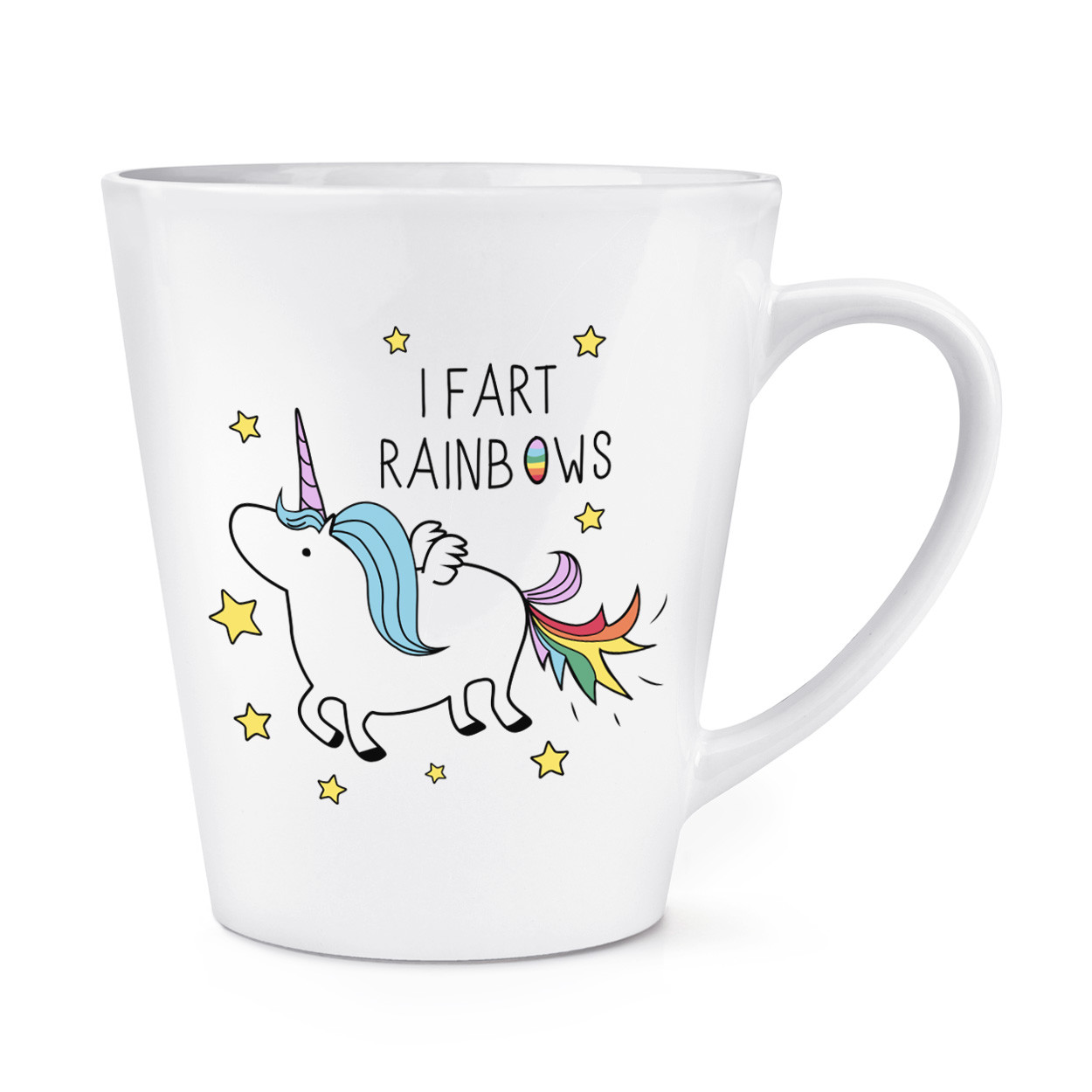 Unicorn I Fart Rainbows 12oz Latte Mug Cup - Funny
