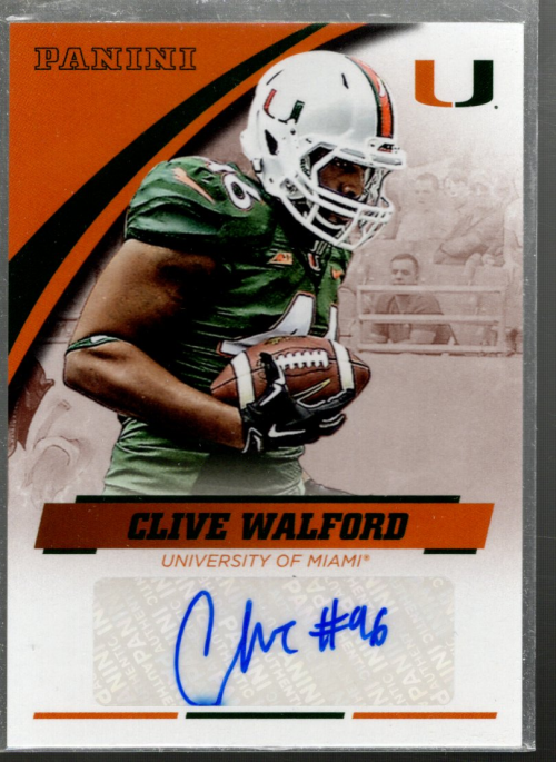 A3862- 2015 Panini Miami Autographs #101 Clive Walford Auto