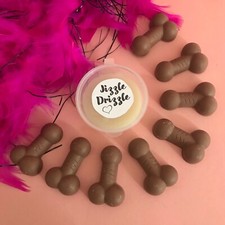 8 MINI MILK CHOCOLATE WILLY/PENIS & DIP - VALENTINE/GIFT/HEN PARTY/ANN SUMMERS