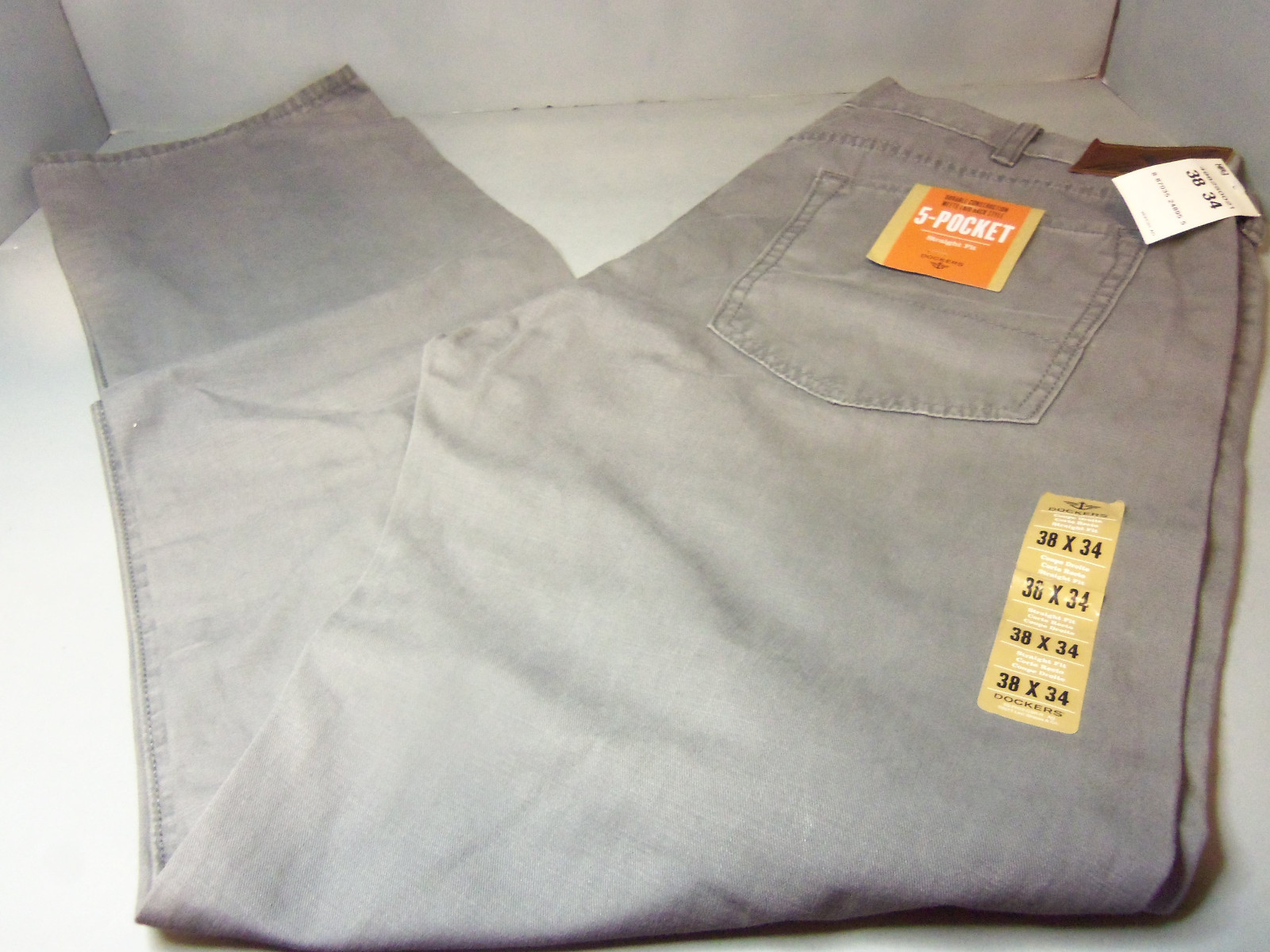 Dockers Mens Straight Fit Flat Front 5-Pocket Twill Pants SIZES