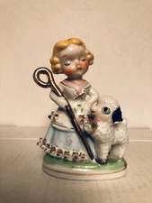 VTG JAPAN FIGURE LITTLE BO PEEP AND LAMB SHEEP  UCAGCO UCG