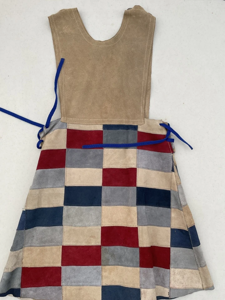 Vestido de cuero vintage para niñas Neiman Marcus - talla M - hecho en Italia Foto 4 de 4