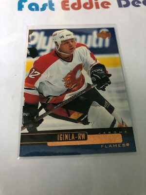 UPPER DECK NHL HOCKEY 1999-00 JAROME IGINLA CARD 28 CALGARY UPPER DECK NHL HOCKEY 1999-00 JAROME IGINLA CARD 28 CALGARY