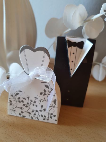Hochzeits-Geldgeschenk-Box Mit Trockenblumen - Kraftpapier, Hanfseil & Karte Fürs Brautpaar
