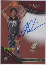 2015-16 PANINI SELECT ROOKIE SIGNATURE AUTO: JUSTISE WINSLOW #27/49 RC AUTOGRAPH