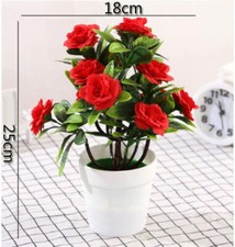 Realistic Artificial Rose Flowers Plant with Pot Outdoor Garden party Home Decor