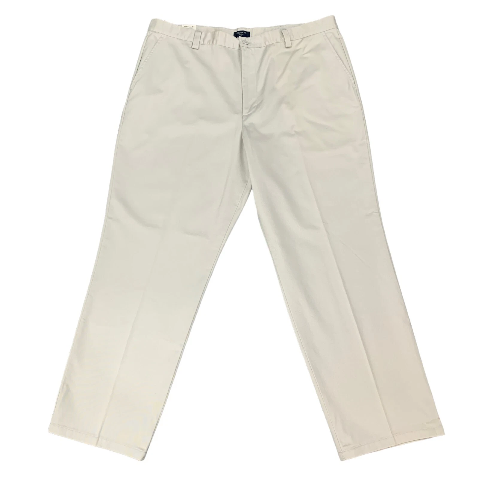 Dockers Pant Mens 42 Beige Washed Chino Flat Front No Wrinkles Relaxed Straight