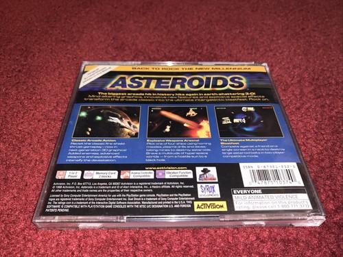 Asteroids Sony PlayStation 1 / PS1 CIB Complete In Box & TESTED! Very Good Cond! - Picture 3 of 11