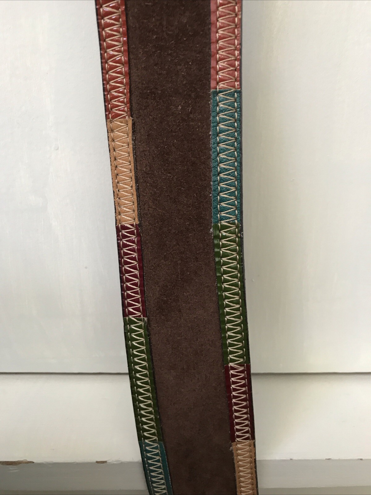 Fossil Patchwork Quilted Squares Bright Multi Sue… - image 4