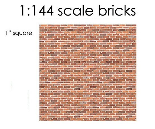 1:144 Scale Dollhouse - Wee Little Distressed Bricks on Card Stock | eBay