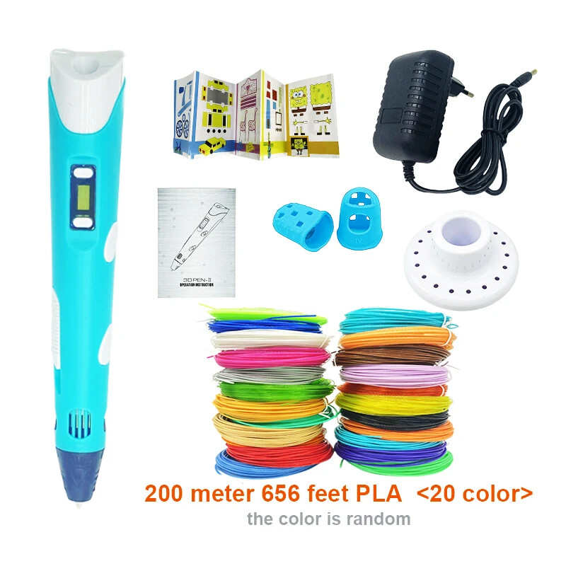 3D Pen for Kids Diy Printing LED Pencils Printer Drawing Gel