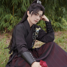 Hanfu Robes Men Traditional Chinese Style Stage Cosplay Clothing Folk Tang Suit