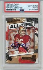 JOE MONTANA SIGNED AUTO 2021 PANINI DONRUSS ALL TIME GRIDIRON KINGS 49ER PSA/DNA