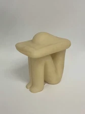 Cycladic Thinking Meditation Figure Statue - Greek Art-Aegean Sea Islands NEW SP