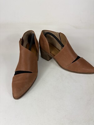 Corso Como Shoes Heels Side Zip Women Size 11 M Brown Leather