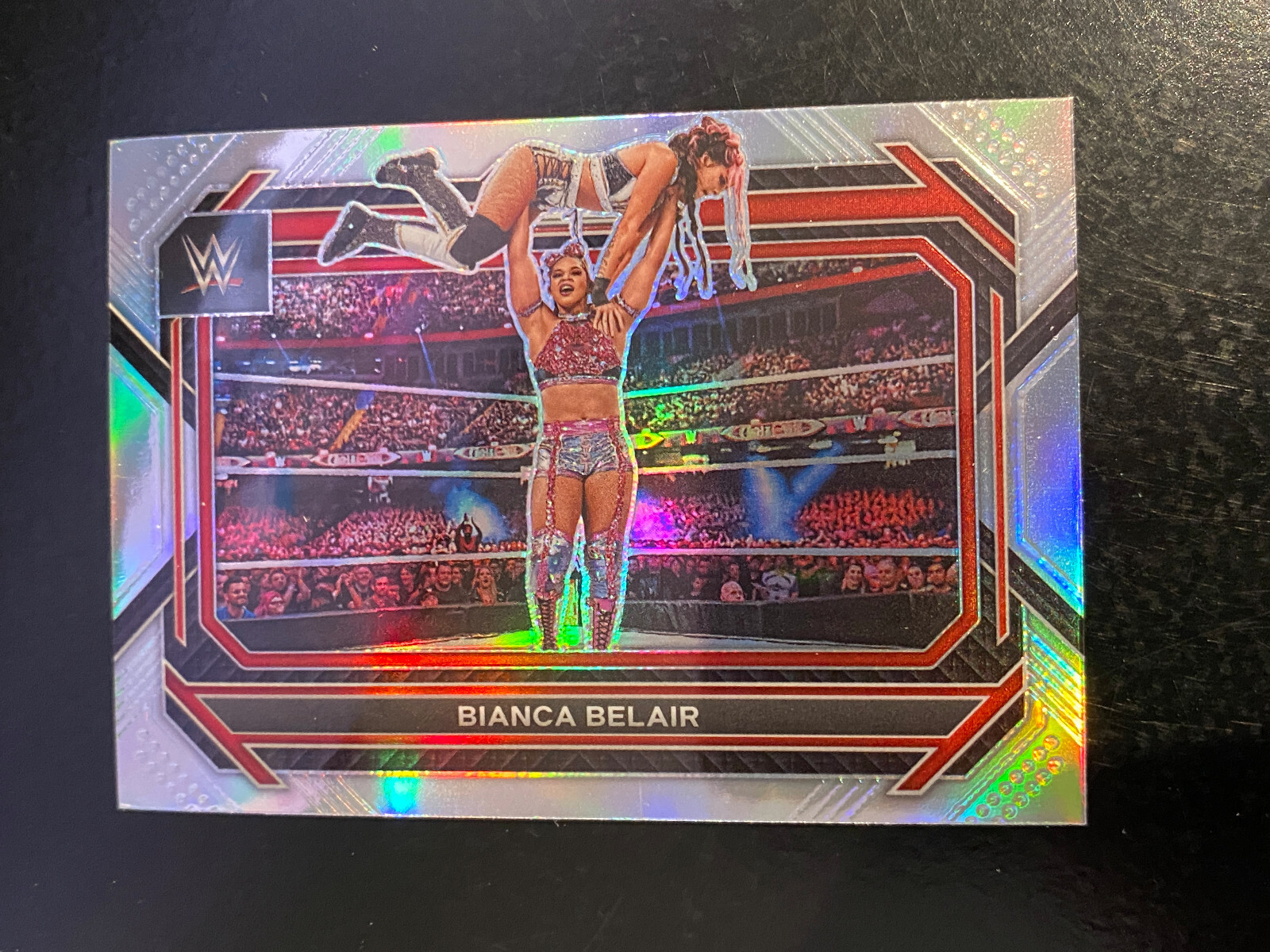 2023 Panini Prizm WWE SILVER HOLO PRIZM SP #28 Bianca Belair - Raw
