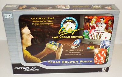 Texas Hold'em Poker Virtual TV Video Gaming System Las Vegas Edition NIB 