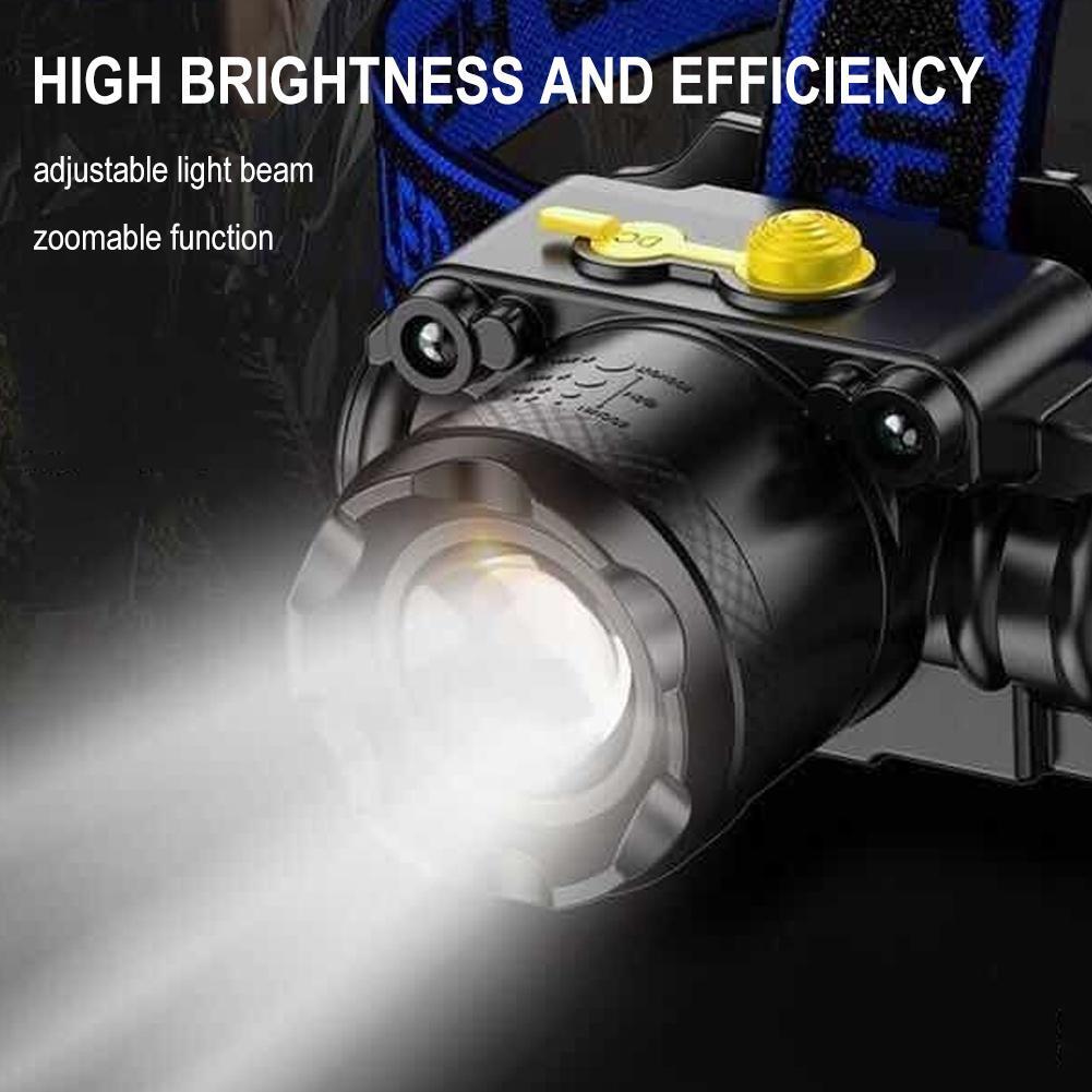 1X Super Bright USB Rechargeable Headlamp LED Head Headlight Torches