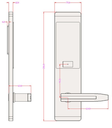 Cerradura de hotel, cerradura electrónica de puerta RFID sistemas de tarjeta inteligente cerradura de puerta para hotel - Imagen 8 de 11