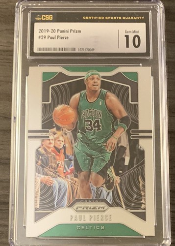 2019 - 20 Panini #29 Paul Pierce Prizm Graded CSG 10 GM Gem Mint Basketball Card - Picture 4 of 4