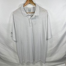 Callaway Golf Polo Shirt Opti-Dri Cooling Stretch Striped Bright White XL
