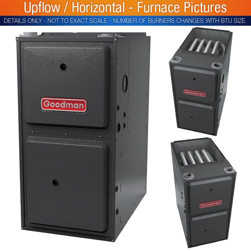 60K BTU 98% AFUE Goodman Modulating Upflow/Horiz Gas Furnace GMVM97 Open  Box | eBay