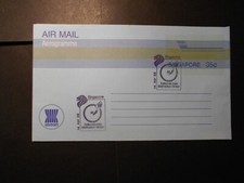 Singapur 1988 Luftpostumschlag Intern Briefmarkenmesse (117)