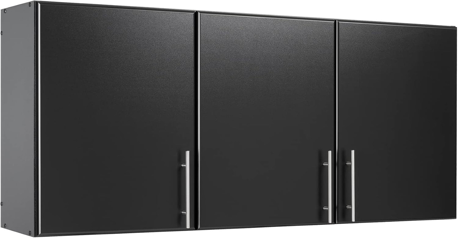 Elite 54" Wall Cabinet, Black Storage Cabinet, Bathroom Cabinet, Pantry Cabinet 