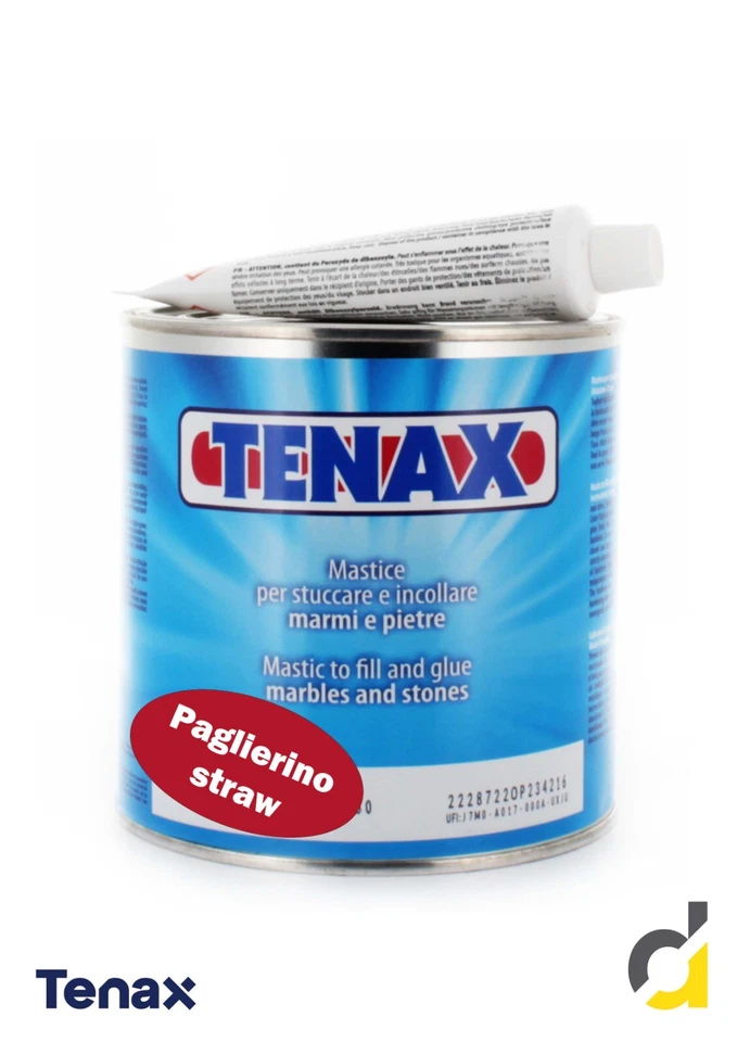 TENAX Mastice Stucco per marmo Semi solido Paglierino Ml.750 Mastic for marble