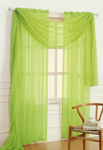 Empire Home 216" Long Sheer Curtain Valance Window / Scarf Great Value 30 Colors - Picture 18 of 25