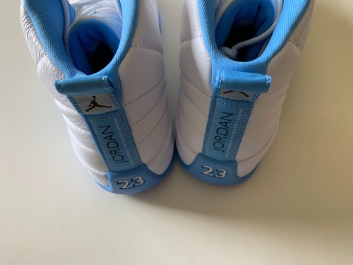 NEW Nike Air Jordan 12 Retro CT8013-112 Men's 9 Shoes WHITE/UNIVERSITY BLUE - Picture 9 of 10