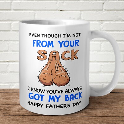 Auch wenn ich nicht aus deinem Sack bin Tasse Vatertagsgeschenk Geschenk für Ihn Cool Man