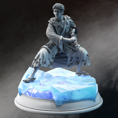 Ayrin Enviern Water Elf Samurai Miniature | D&D DnD | 