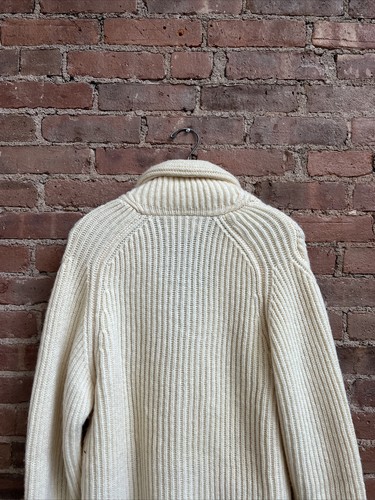 Vintage Pringle 100% Wool Sweater Size Large, Vanilla Ribbed 80’s Grandeur MSSV - Picture 6 of 7