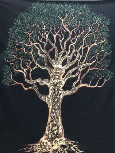 Wandtuch Weltenbaum Wandbehang | Meditation | Deko 210x240 XXL - Bild 1 von 2