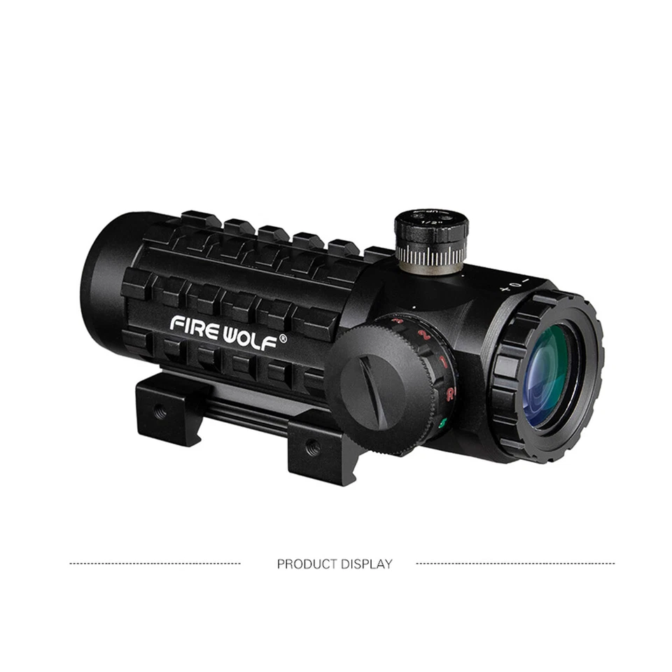 Hunting Riflescope 3X28 Red Green Dot Cross Sight with 11/20mm Rail Mount - Image 4 of 4