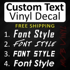 Racing Vinyl Decal Sticker Text Script | CUSTOM Personalized Lettering 627