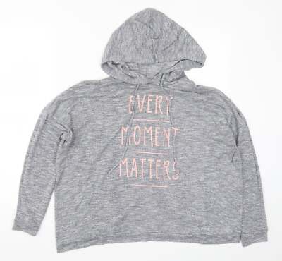 Matalan Womens Blue Viscose Blend Hoodie Size 12 Every Moment Matt  UK