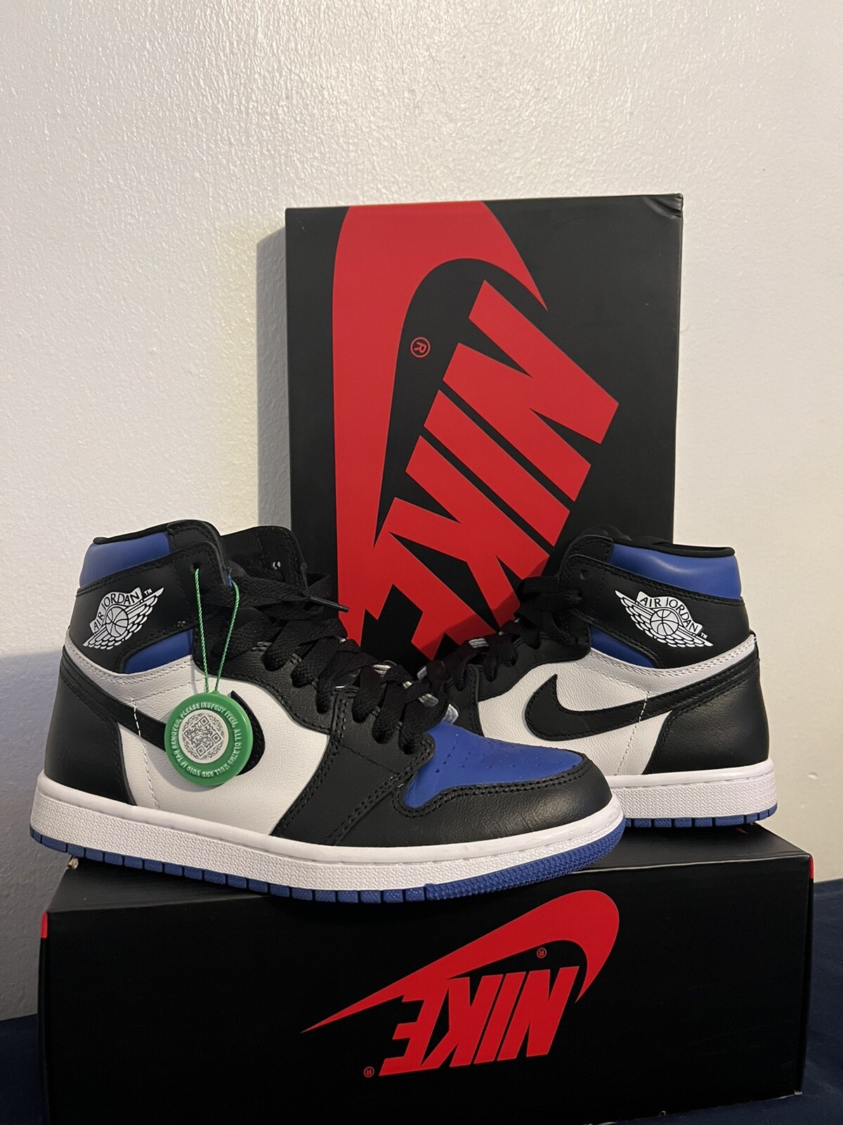 Air Jordan 1 White/black/blue